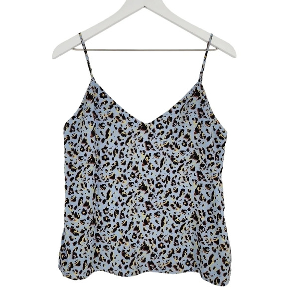 L'AGENCE Tops - L'agence Silk Vneck Animal Print Tank Top